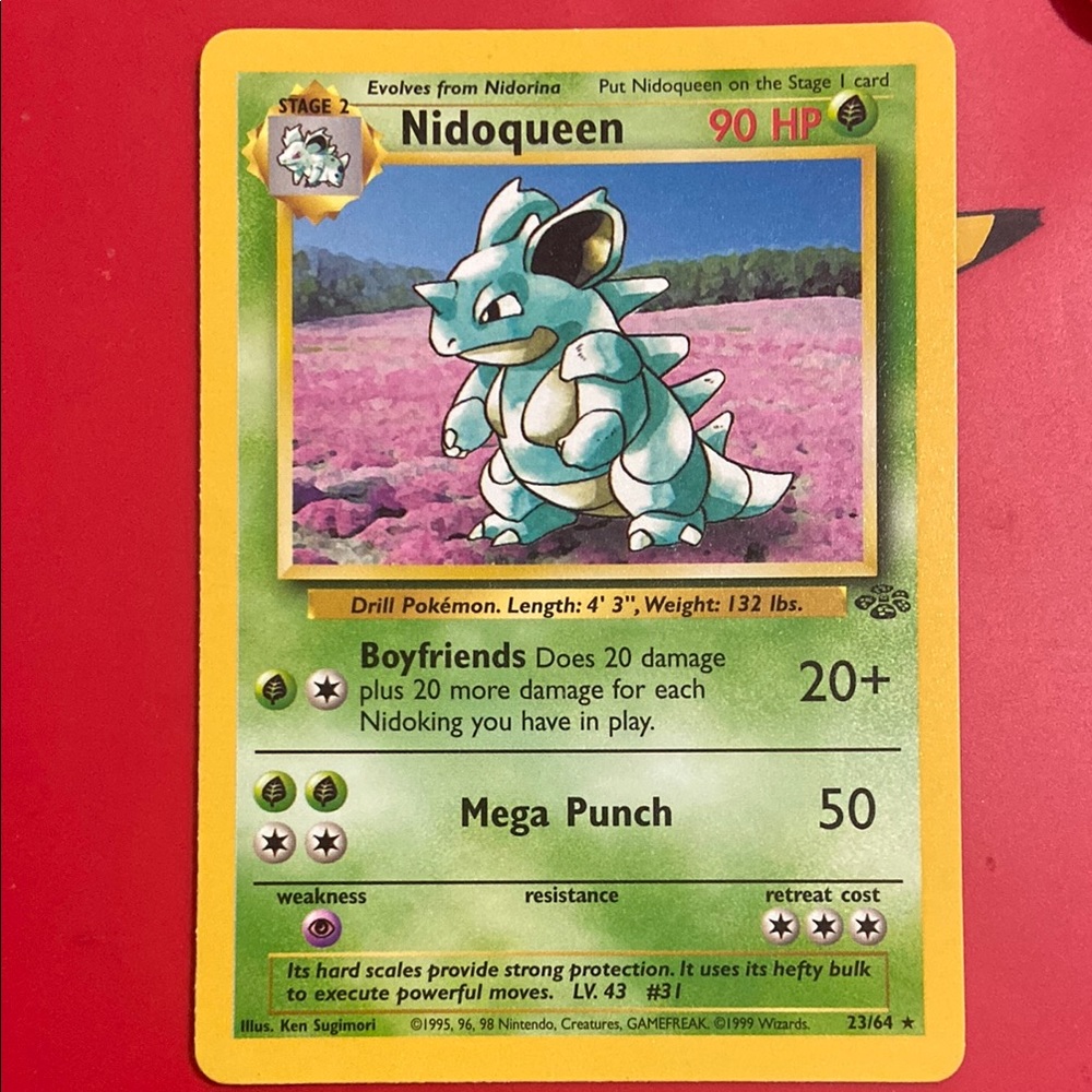 Nidoqueen 23/64 Non Holo Jungle Set Rare Pokemon Card WOTC